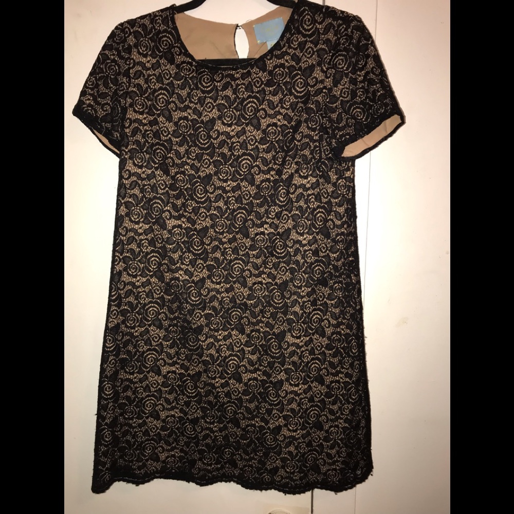 Rachel By Rachel Roy “Black Lace /Nude Dress”